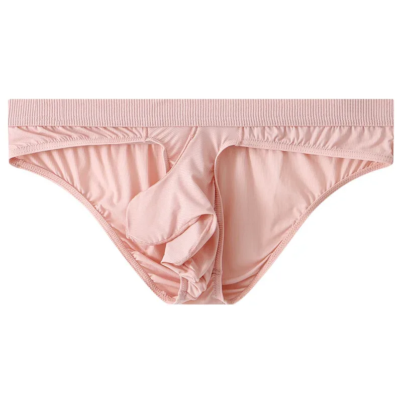 Slips d'été en soie glacée pour hommes, transparents, sans couture, à séchage rapide, culottes respirantes, sous-vêtements Ultra-fins