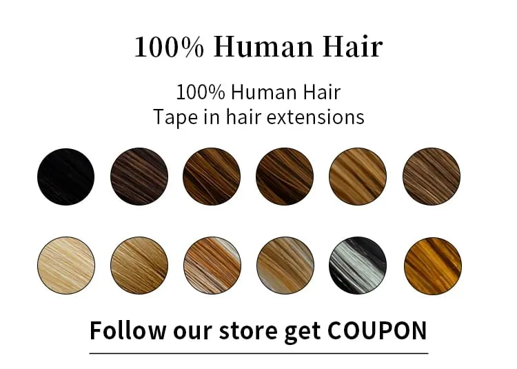 High Quality Tape Hair Extensions Full Ends Straight Hair 18-30 Inch Double Sided Adhesive Tape in Different Colors