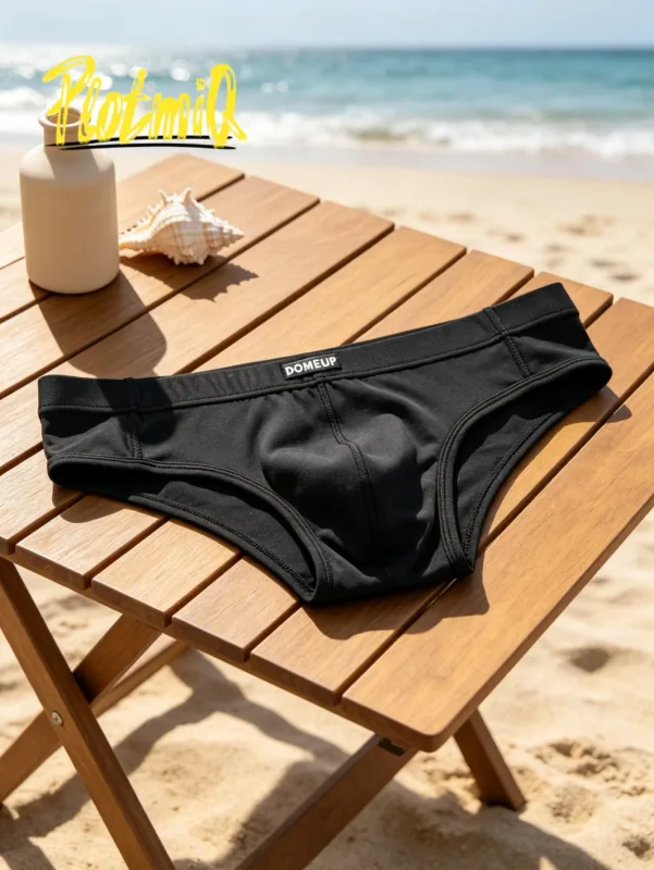 2PCS Sporty Men Low Rise Briefs Black Stretch Quick Dry Color Block Printed Wide Waistband 3D Pouch Comfort Gym Mens Underwear