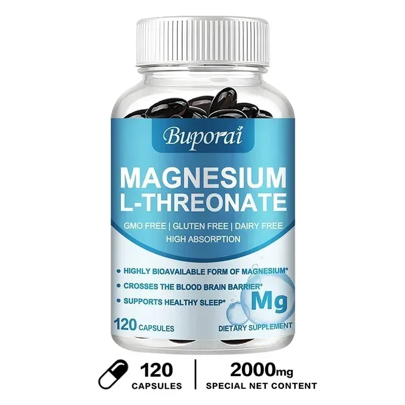 Magnesium L Threonate Supplement - Muscle Strength Bone and Joint Health Focus and Memory Enhancer Supports Nerve FunctionSup