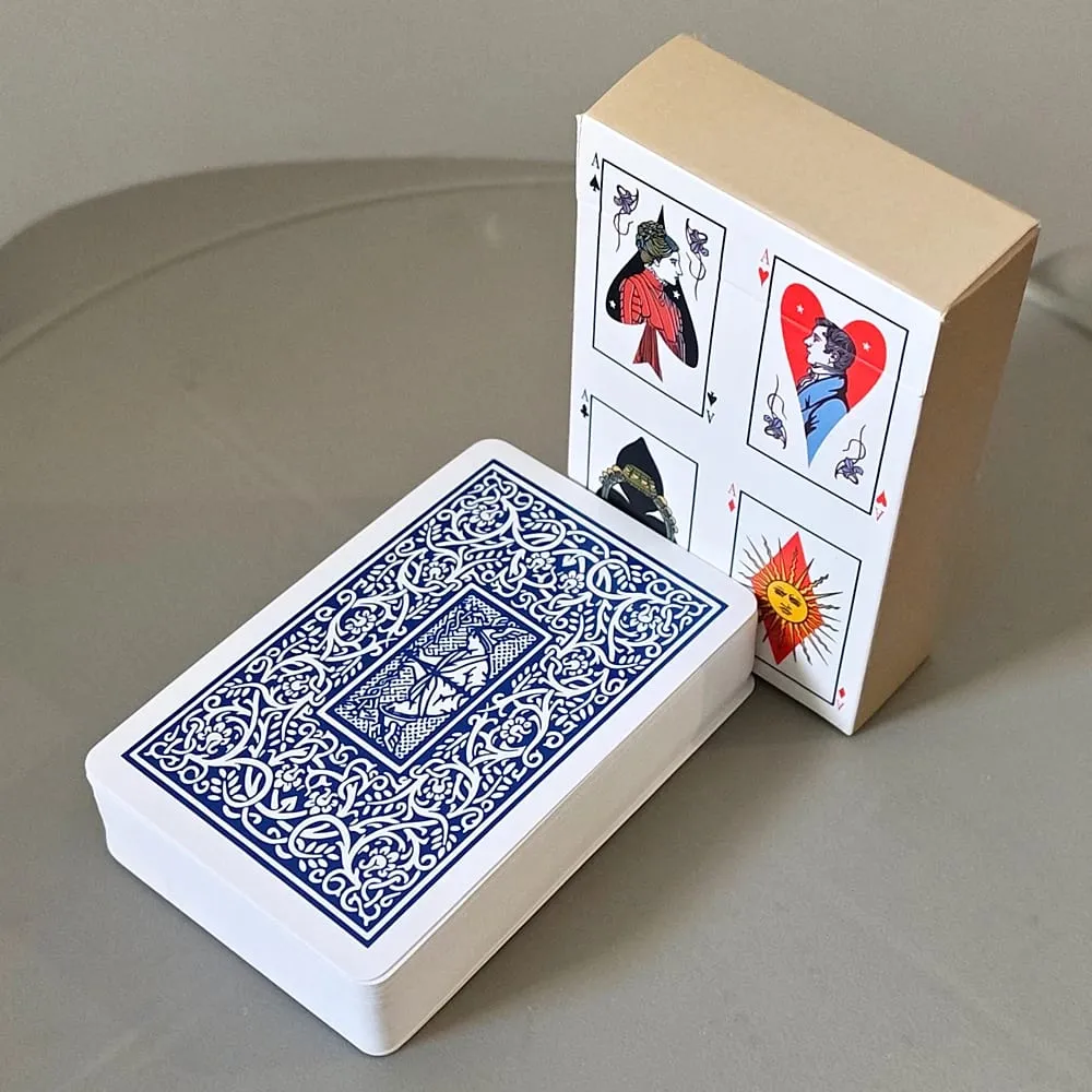 Baralho de cartas       , 9*6cm, arte vintage, adivinhação e cartas de adivinhação, 54 peças, conjunto completo de pôquer, duplo relevo