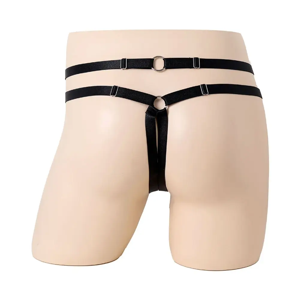 Masculino sexy cockring g-strings sexy toy masculino o-ring roupa interior para homem quente cintura baixa jockstrap lingerie gay sissy bolsa cuecas