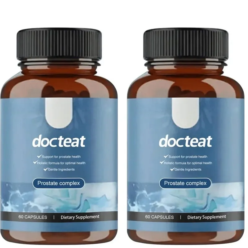 Docteat Prostate Complex Capsules Supports Prostate Health and Urinary Flow with Saw Palmetto Pumpkin Seed Extract 60 Capsules