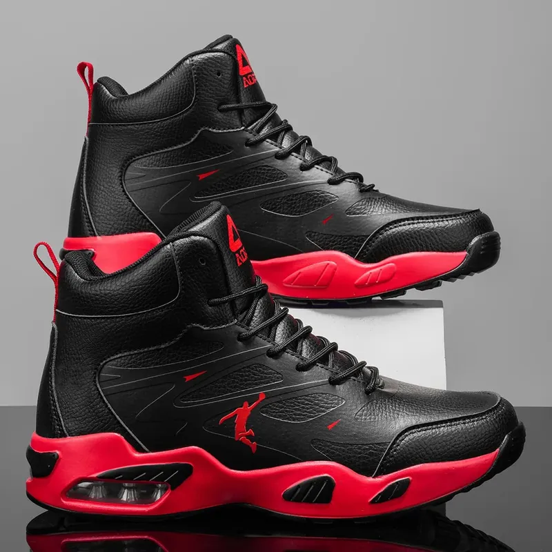 Men's High-Top Basketball Shoes Fashion Air Cushioning Comfortable Non-Slip Breathable Shock-Absorbing Outdoor Activities Sneake