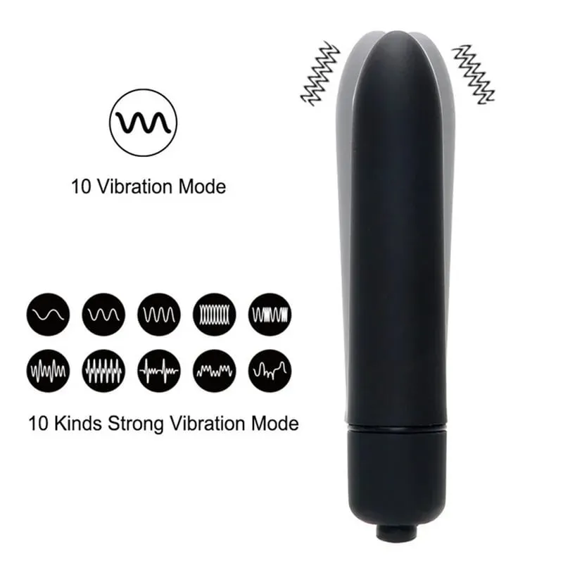Mini vibrador tipo bala de 10 velocidades para mujer, consolador estimulador de clítoris resistente al agua, Juguetes sexuales para mujer, productos sexuales — image 3