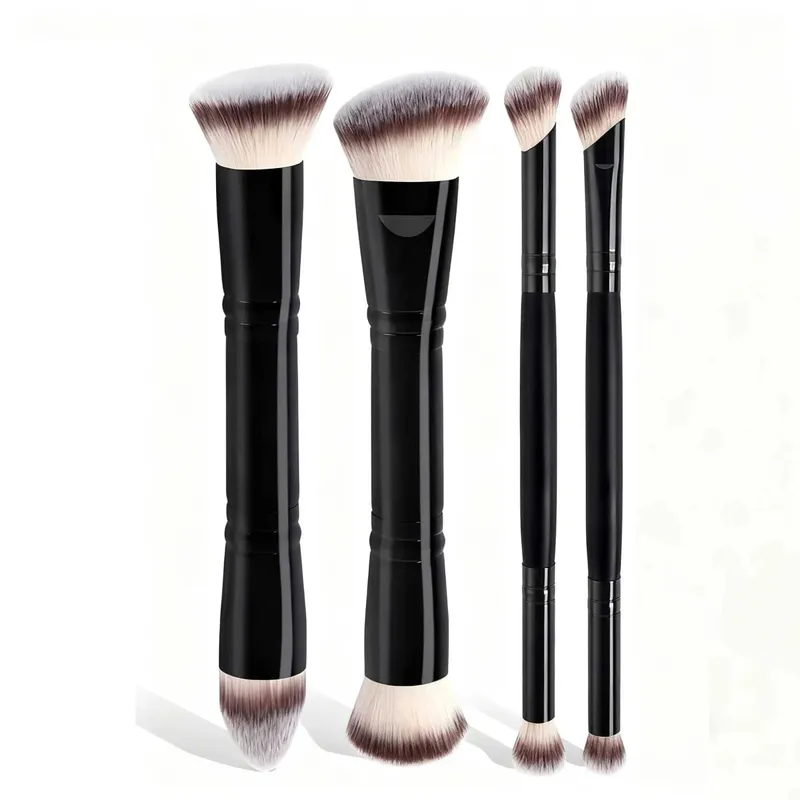 4pcs Basic Makeup Brushes Set With Box Dual-ended Foundations Powder Blush Details for Eyeshadow Brushes Beginner Travel — image 8
