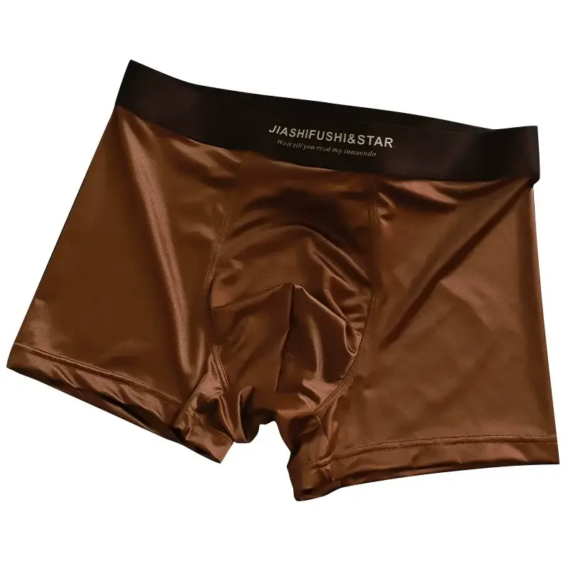 4 Pcs/Lot Breathable Men's Fiber Boxing Briefs, Comfortable Breathable Underwear, Medium Stretch Knit Fabric, Solid Color