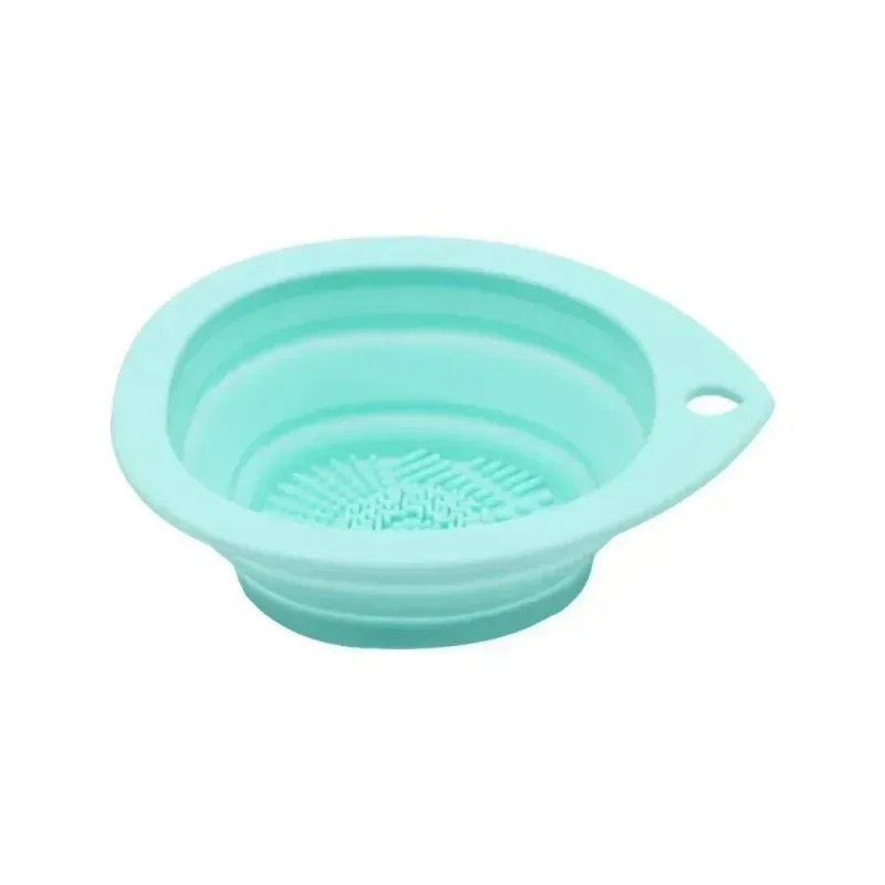 Soft Silicone Folding Makeup Brush Cleaning Bowl Powder Puff Cleaner Eyeshadow Brushes Wash Clean Mat Beauty Tools Scrubber Box