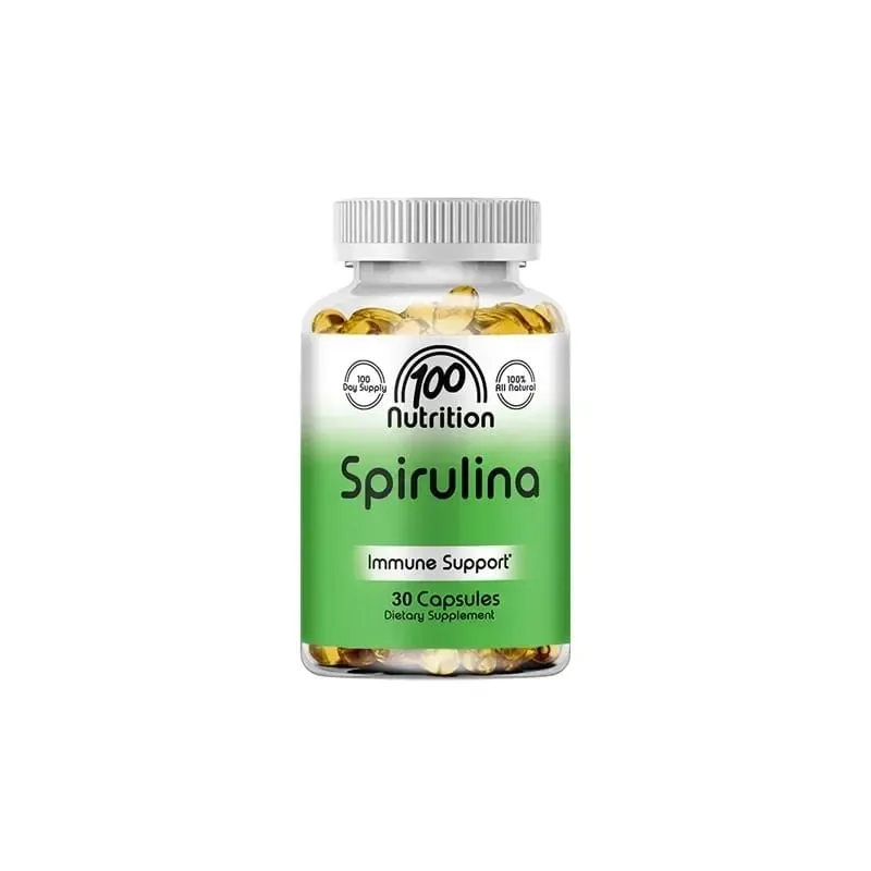 Organic Spirulina Capsules 700mg Supports Detoxification Immune Cardiovascular Health & Energy Antioxidant Vegan Non-GMO