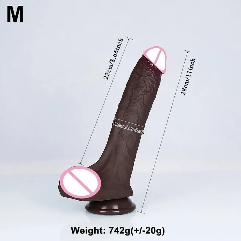 4Sizes Realistic Soft Big Dildo Double Silicone Suction Cup Penis Couples Masturbation Huge Cock Woman Man Anal Adult Sex Toy