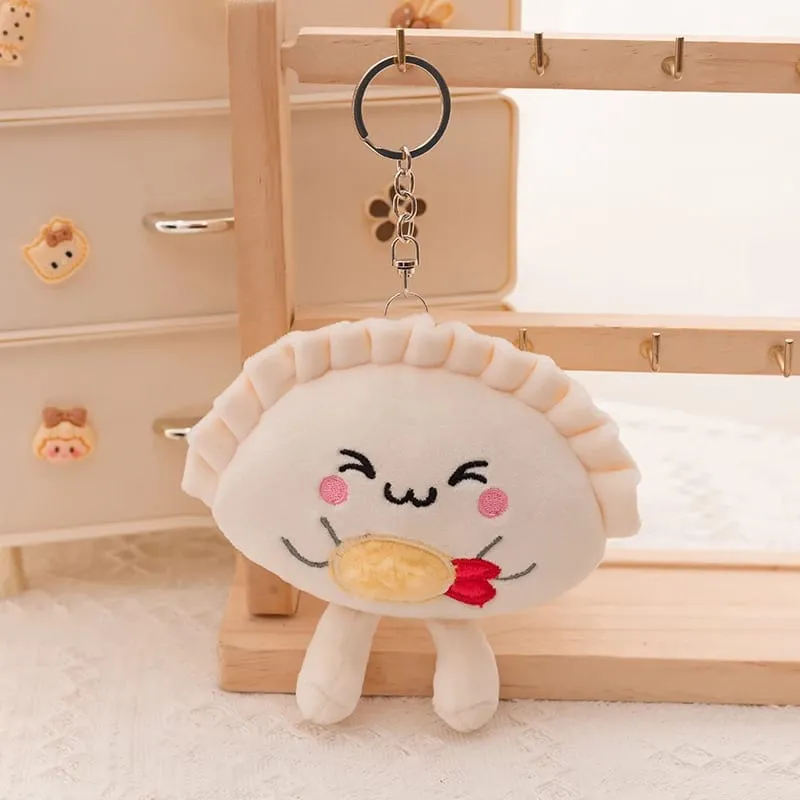 Porte-clés d'oreiller en peluche de boulettes mignonnes 13/35cm, boulettes alimentaires colorées multi-saveurs, jouet doux Kawaii, boulettes frites avec cœur rouge