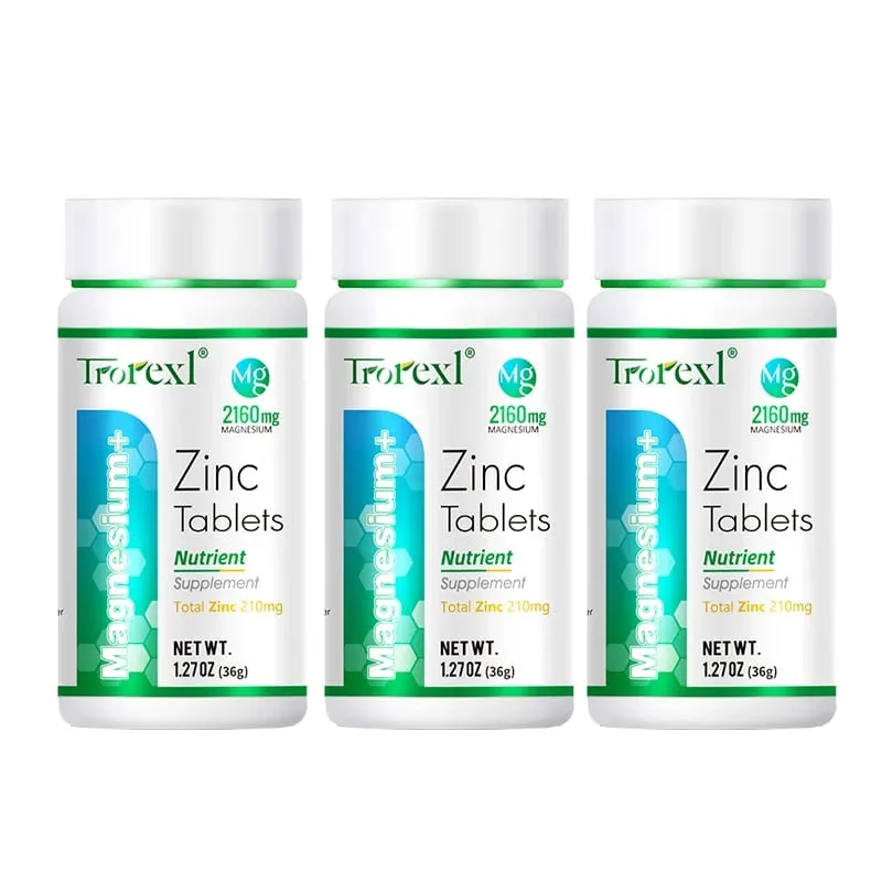Bästa magnesiumzinktillskott 60 tabletter Öka vitaliteten Immunhälsa — image 9