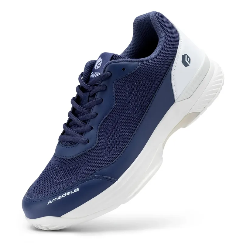 FitVille Men's Wide Width 2E Professional Tennis Training Shoes Breathable Lightweight Non-Slip Sports Sneakers Equipped with Arch Support for All Day Wear