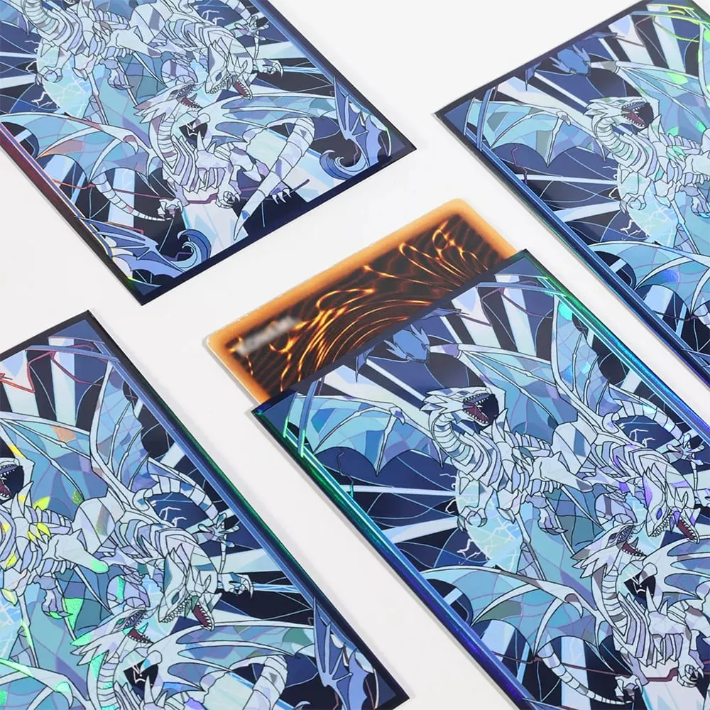 63x90mm 50-100pcs Blue eyed White Dragon Anime Card Sleeves Board Game Card Sleeves Game Collection Cards Protector for YGO