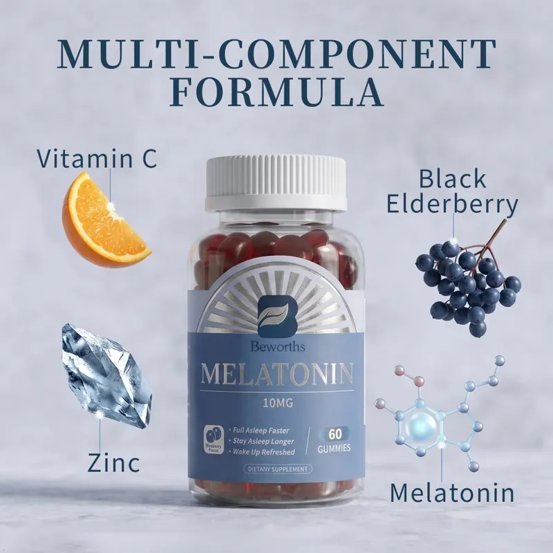 B BEWORTHS Melatonina al mirtillo 10 mg caramelle gommose per dormire Creative per dormire Sonniferi Melatonina per un sonno rilassante per adulti