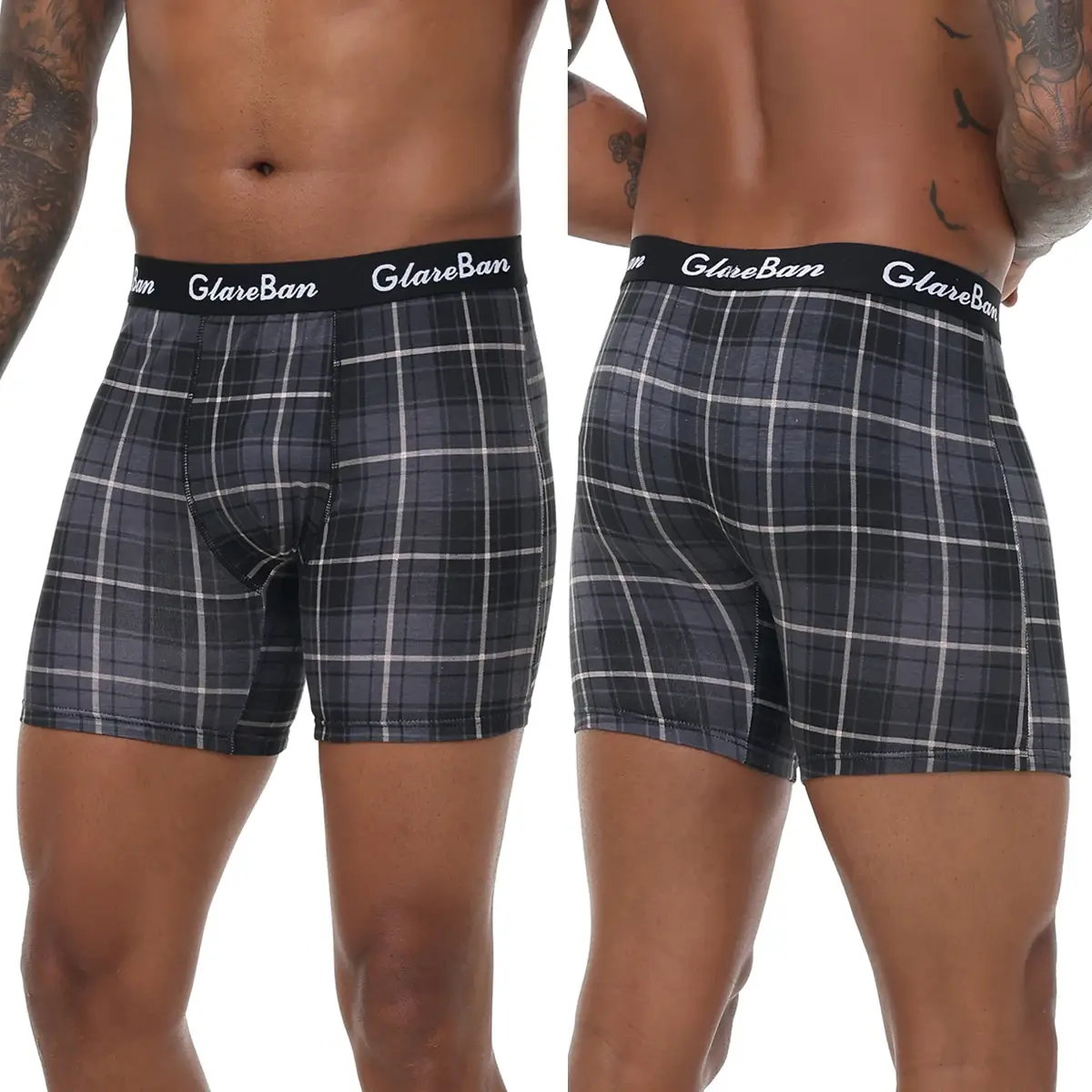5pc ensemble mi-long coton aléatoire Boxer Shorts hommes sous-vêtements hommes caleçons pour hommes Boxershorts Slips culottes douces slips de marque — image 3