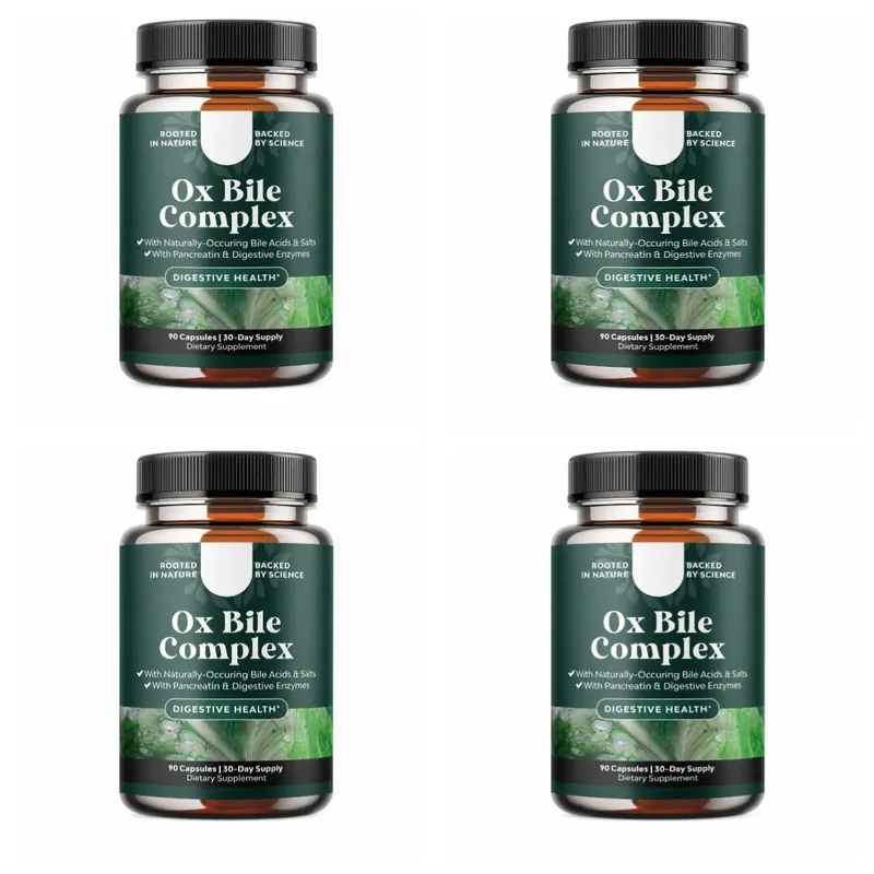 Digestive Enzyme Ox Bile Supplements with Pancreatin & Bromelain 90 Capsules 30 Servings for Women & Men