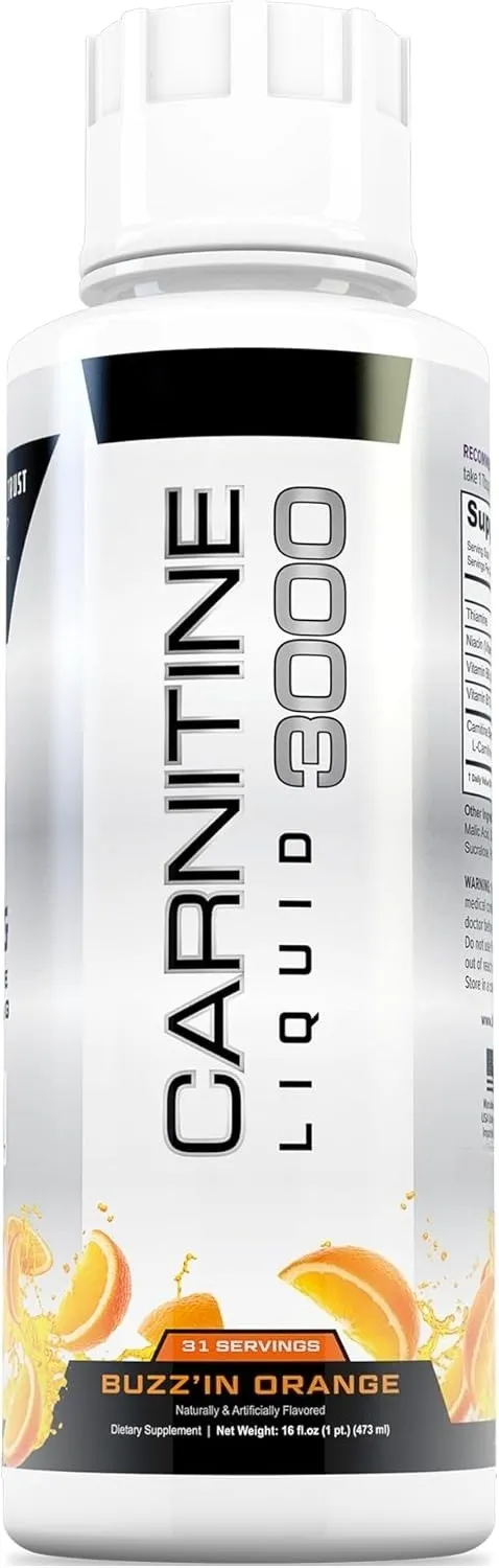 L-Carnitine Liquid 3000mg Sour Gummy Worm Flavor 31 Servings Fitness Supplement Amino Acid Drink Energy & Metabolism Support