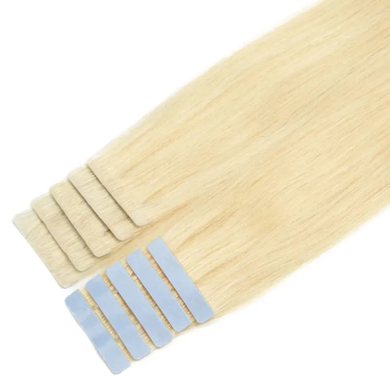 Invisible Tape In Extensions Human Hair Seamless Pu Skin Weft Injected Hair Extensions Hand Tied Adhesives Tape-Ins 10pcs/pack