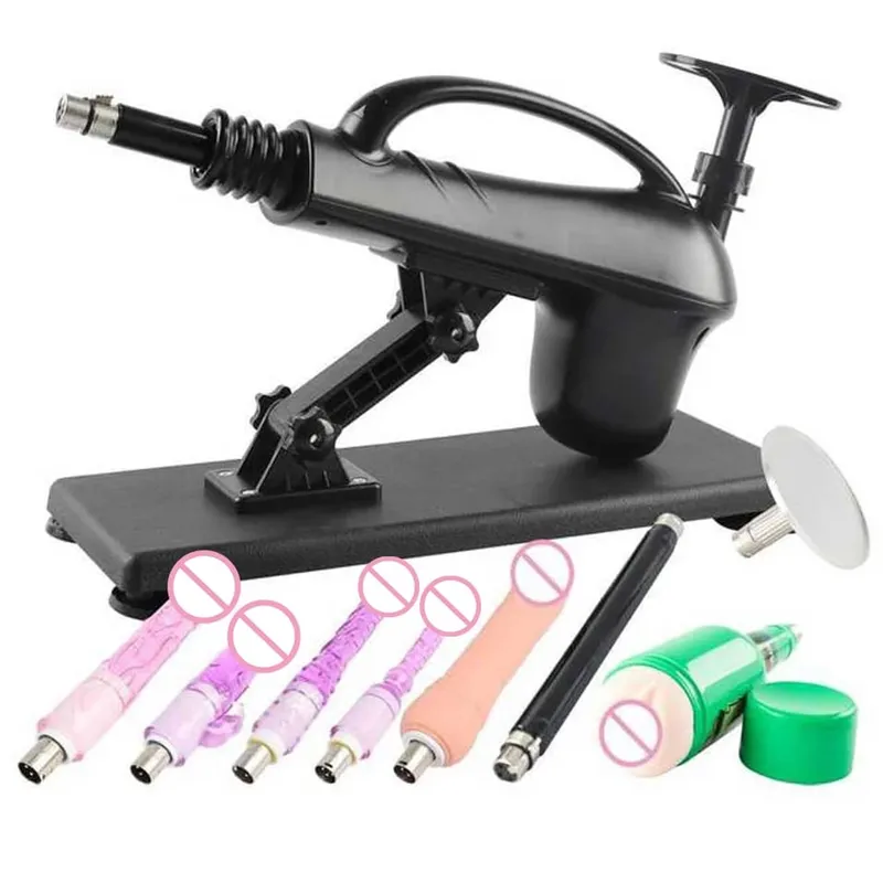 A2SS-Portable Automatic Masturbation Machine for Women with Big Dildo Men's Sex Toy Pumping Gun for Couples