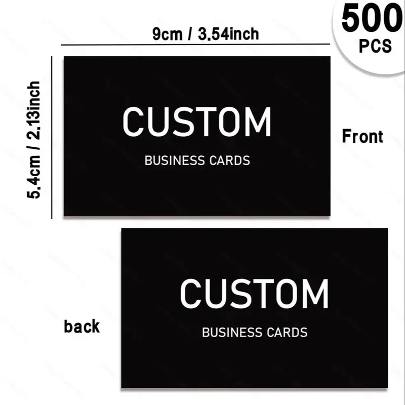 200/500/1000pcs Customizable Cards Personalized Business Cards with Acrylic Storage Box Matte Film Thank You Invitations