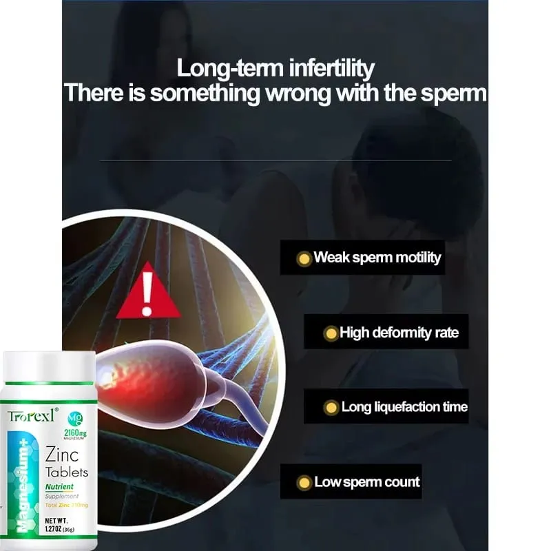 Bästa magnesiumzinktillskott 60 tabletter Öka vitaliteten Immunhälsa — image 5