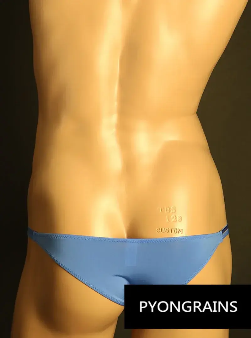 Erkekler Ayarlanabilir Metal O-Ring Çift Ince Askı Bikini Külot Alçak Ipeksi Buz Ipek 3D U Dışbükey Kese Seksi Erkek iç çamaşırı