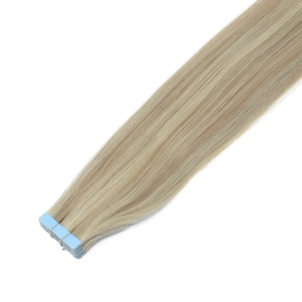 20pcs Seamless Tape in Hair Extensions Human Hair Straight Glue in Extensions Remy Human Hair Extensions 30g/pack 12-22inch