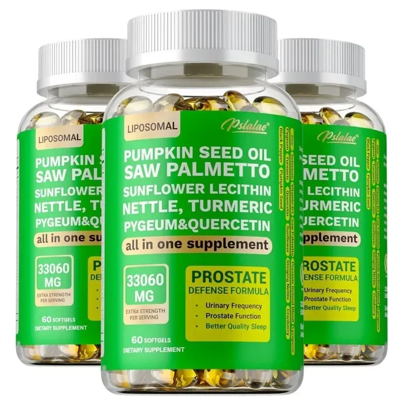 Prostate Support Supplement - DHT Blocker Promotes Urinary and Prostate Health Benefits Men's Health - Vegan