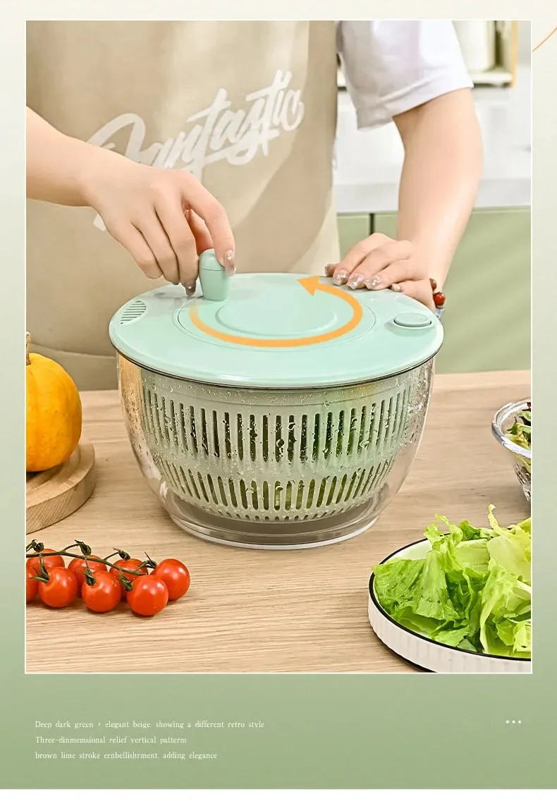 Multi-Functional Vegetable Salad Dehydrator Vegetable Cutter Household Cucumber and Potato Slices Drain Basket Fruit Drain Water — image 9