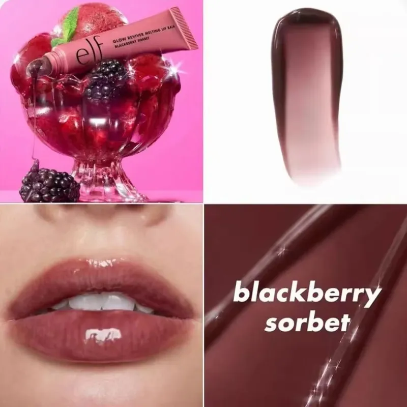 ELF Lesk na rty Natural Shine & Blush Liquid Voděodolný a odolný proti potu Snadno se rozmazává Lehký a dlouhotrvající make-up