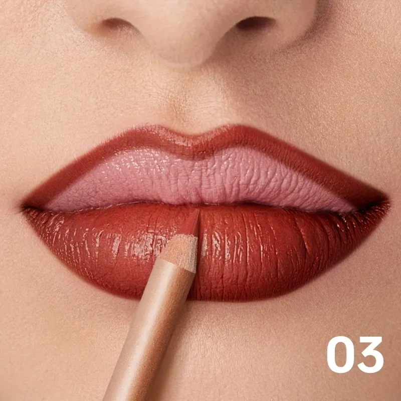 Lápis delineador labial fosco nude de longa duração à prova d'água à prova de manchas contorno preciso fórmula cremosa suave