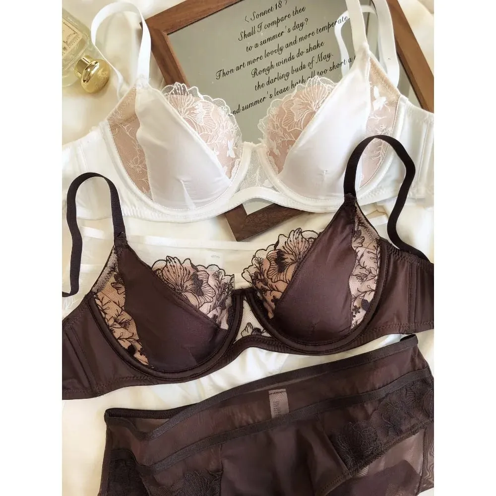 セクシーなBANERDANNI Francouzský styl Krajková podprsenka Set Color Block Měkká kostice Tenký košíček Minimizer Lift Support Pohodlné spodní prádlo Dámské M-40 — image 7