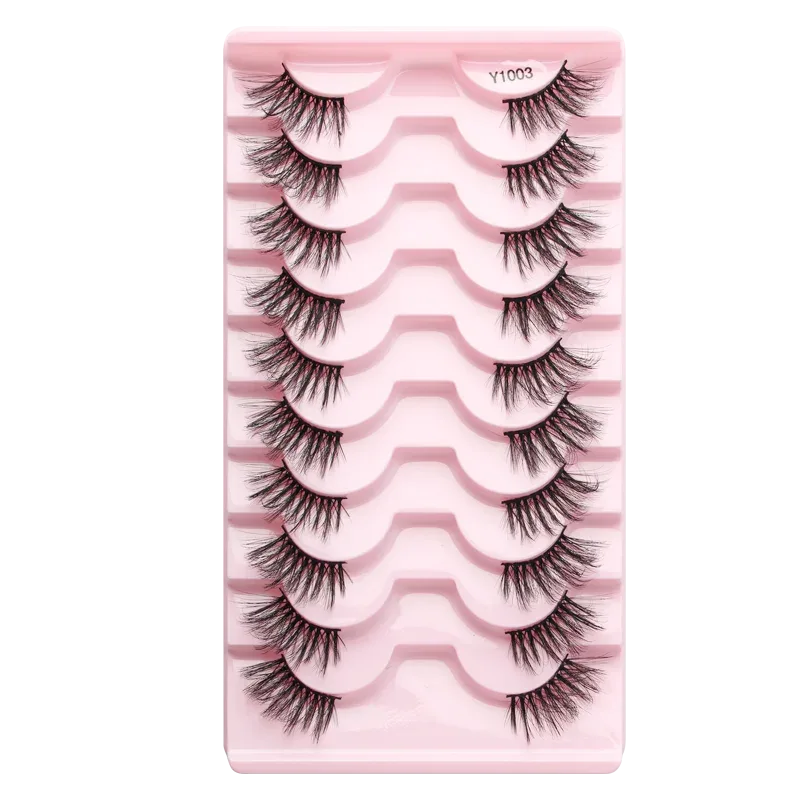 Poloviční řasy Přírodní načechrané umělé řasy Cat Eye Lash 3D Umělé norkové řasy Soft Winged Eyelash Extension Makeup Tool — image 15