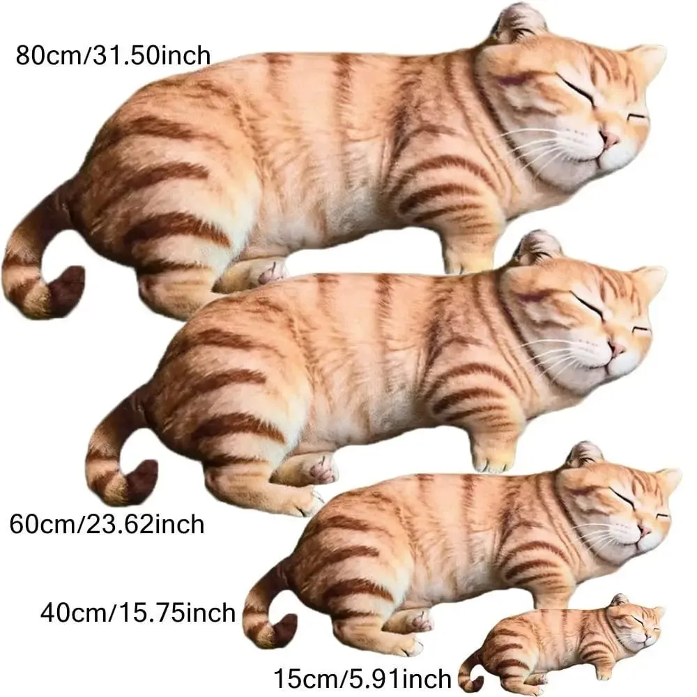 Plush Material Animal Body Pillow PP Cotton Filled Soft Texture Poultry Throw Pillows Cat Pattern 40cm Size — image 7