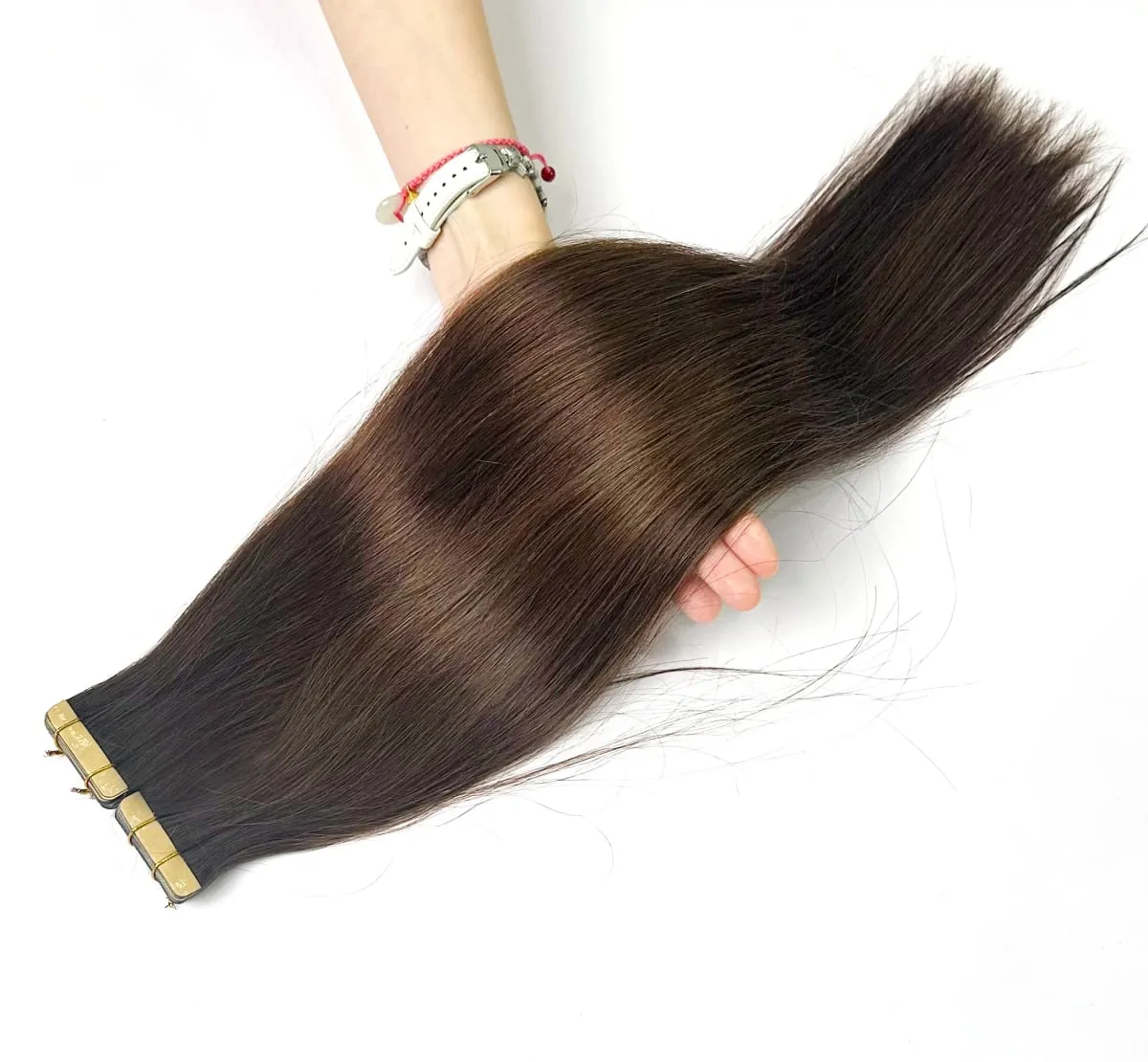 Tape in Hair Extensions 14A Straight 100% Human Hair #4 Brown Virgin Remy Hair Extensions 21pcs 50g Pack Invisible Skin Weft 18 20 22 Inch