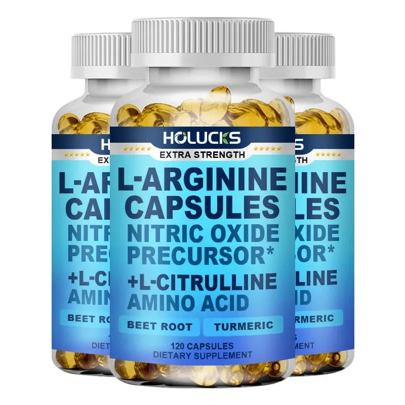 Nitric Oxide Precursor Capsules with L-Arginine & Turmeric Support Heart Wellness Reduce Fatigue & Build Lean Muscle