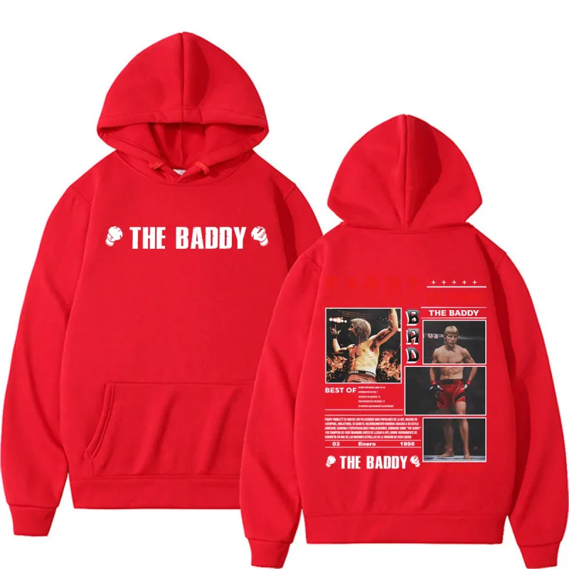 Paddy Pimblett The Baddy Retro Graphic Hoodies Men Women Fashion Violence Aesthetic Sweatshirt Fleece Casual High Quality Hooded — image 12