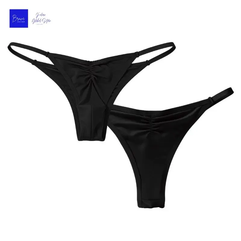 Pánská ledová hedvábná tanga kalhotky velikosti US Sexy G-String prodyšné bezešvé tričko se zády Sportovní fitness spodní prádlo Velké velikosti — image 9