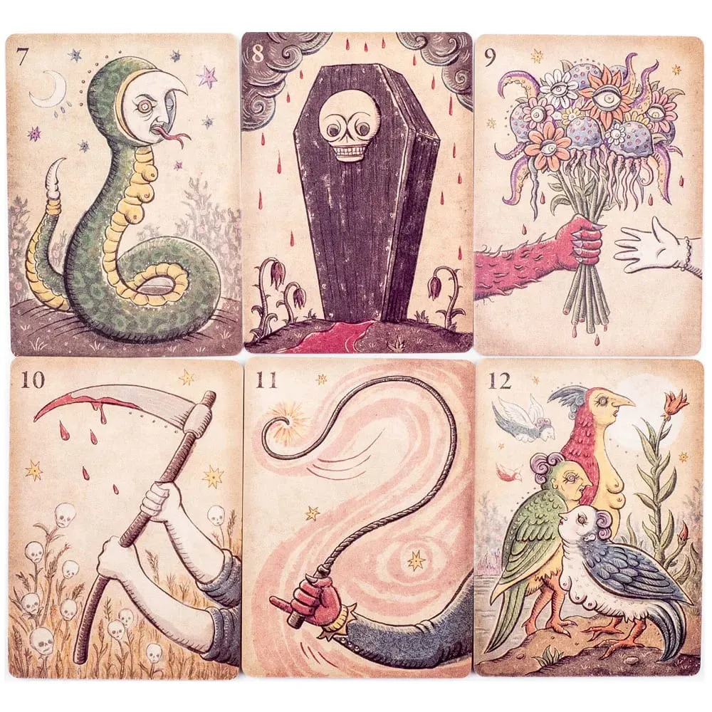 Lenormand Della Luna Tarot Deck 36 Stk Divination Fate Tarot Oracle Cards Party Entertainment Brætspilskort 7,3*10,2cm