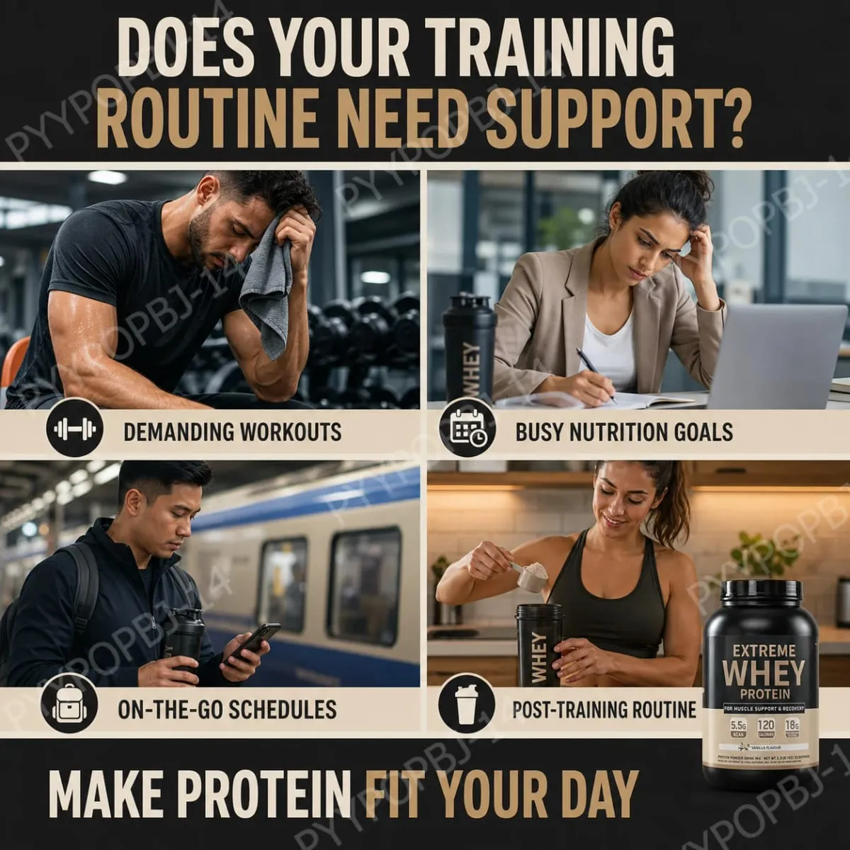 Whey Protein Powder 18g Protein 5.5g BCAA Vanilla Flavor for Muscle Support Recovery and Daily Sports Nutrition 33 Servings 1kg