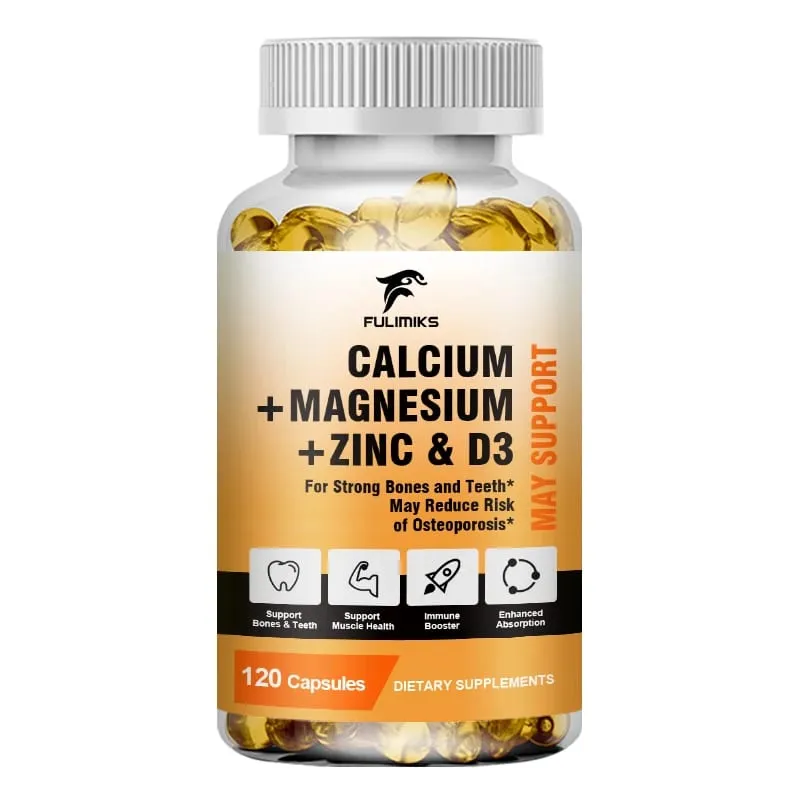 Bone Support Capsules Calcium Magnesium Zinc with D3 Enhances Absorption Supports Bone Strength Immunity & Muscle Health — image 8
