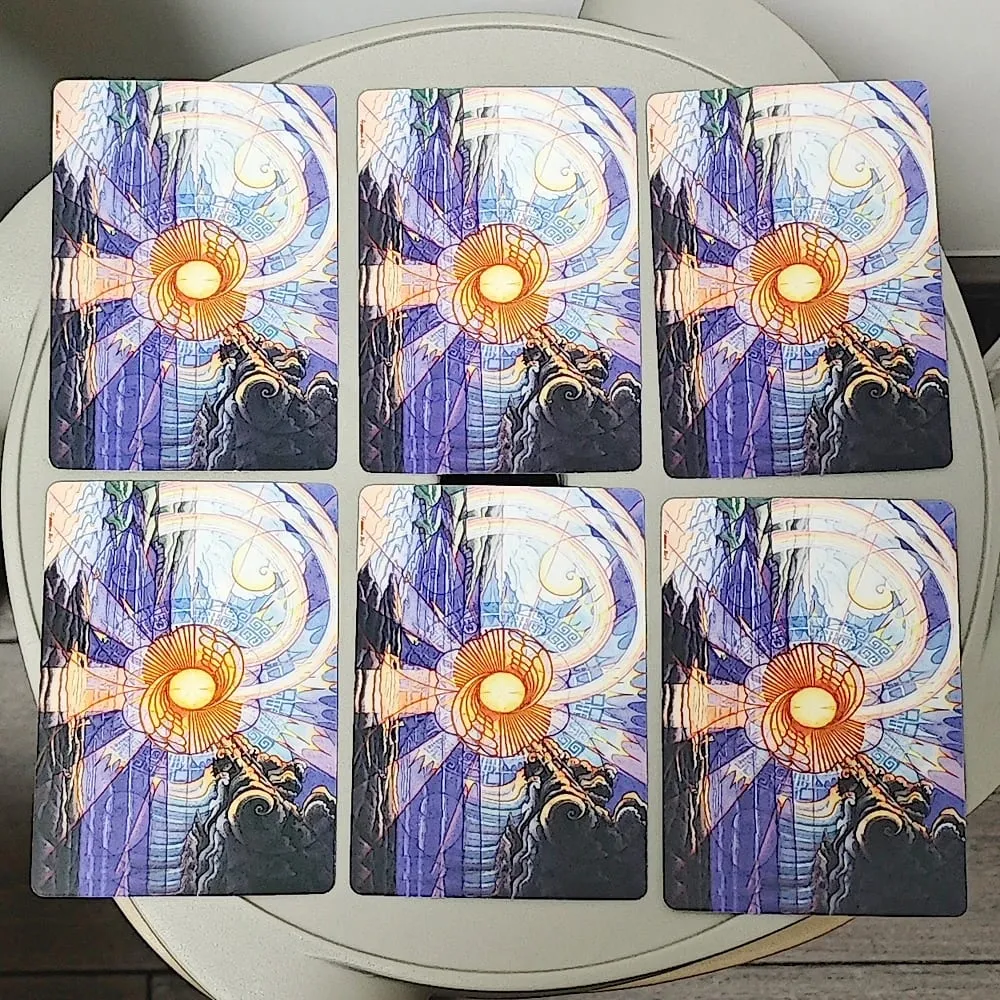 Cartões de geometria sagrada para o caminho visionário 10,4 * 7,3 cm - 64 unidades de cartões oracle integrando matemática, ciências e espiritualidade — image 4