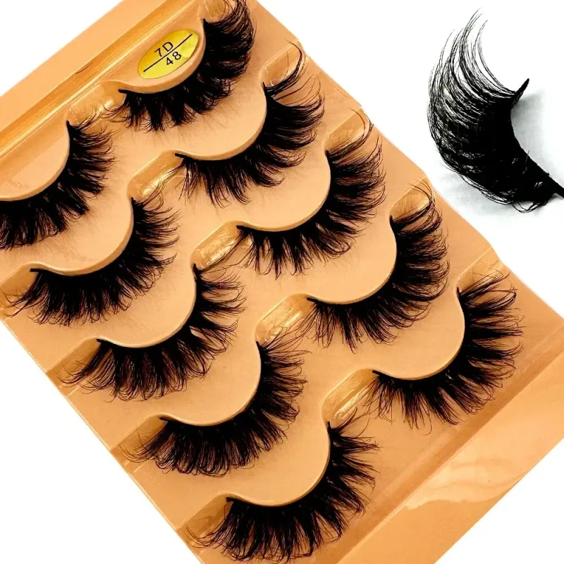 Fluffy Lashes Mink False EyelashesThick Cat Eye Makeup Long Natural Volume 3d Eyelashes Extension Wholesale Mink Eyelashes