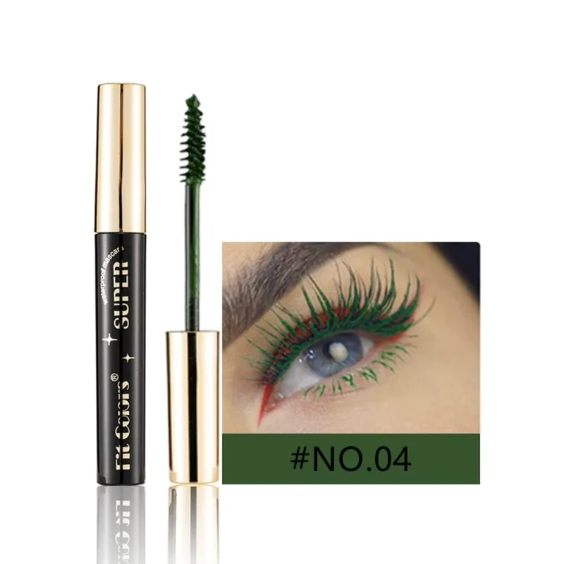 12 Colors Colored Mascara Waterproof Long-lasting Volumizing Curling Non-flaking Rainbow Eye Makeup Purple Blue Pink Green Red