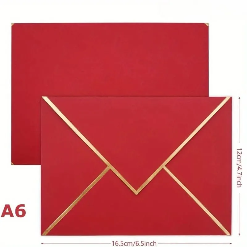 100 Pcs Western Style Envelopes Invitation Envelopes for Birthday Greeting Cards Postcards Letter Paper Party Invite Stationery Supplies