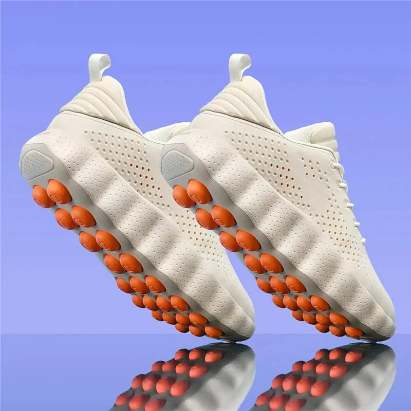 ClaWave Men Women Running Shoes Massage Particles Supercritical Cushioning Breathable Knit Sports Sneakers Non-slip Walking Shoe