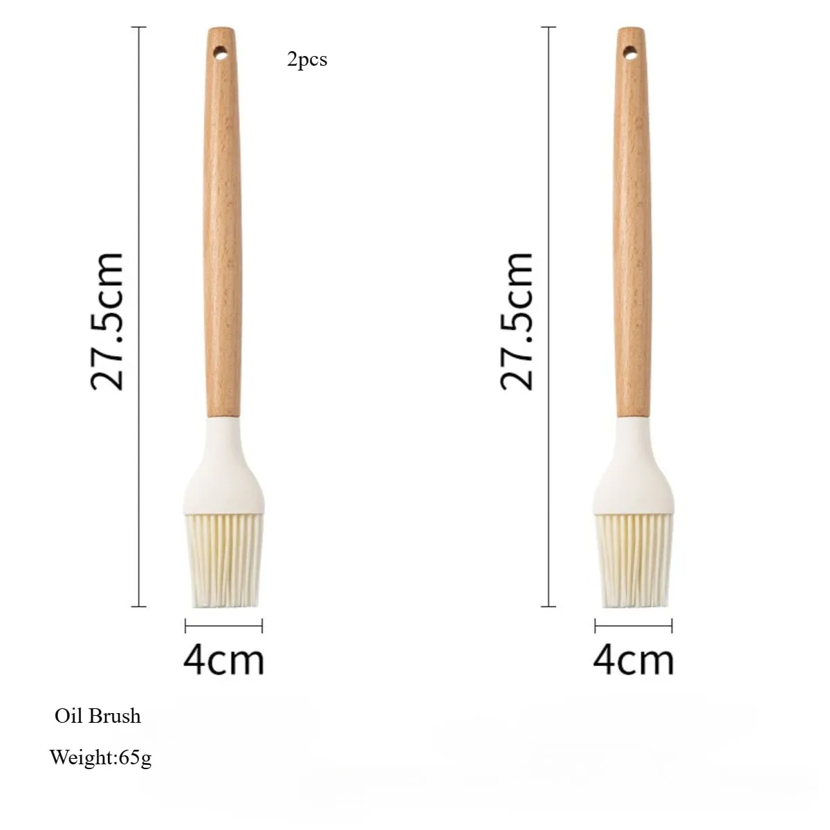 2/12Pcs White Silicone Kitchen Utensils Set with Wooden Handle Cookware Spatula Heat Resistant Non-stick Kitchen Cooking Tools