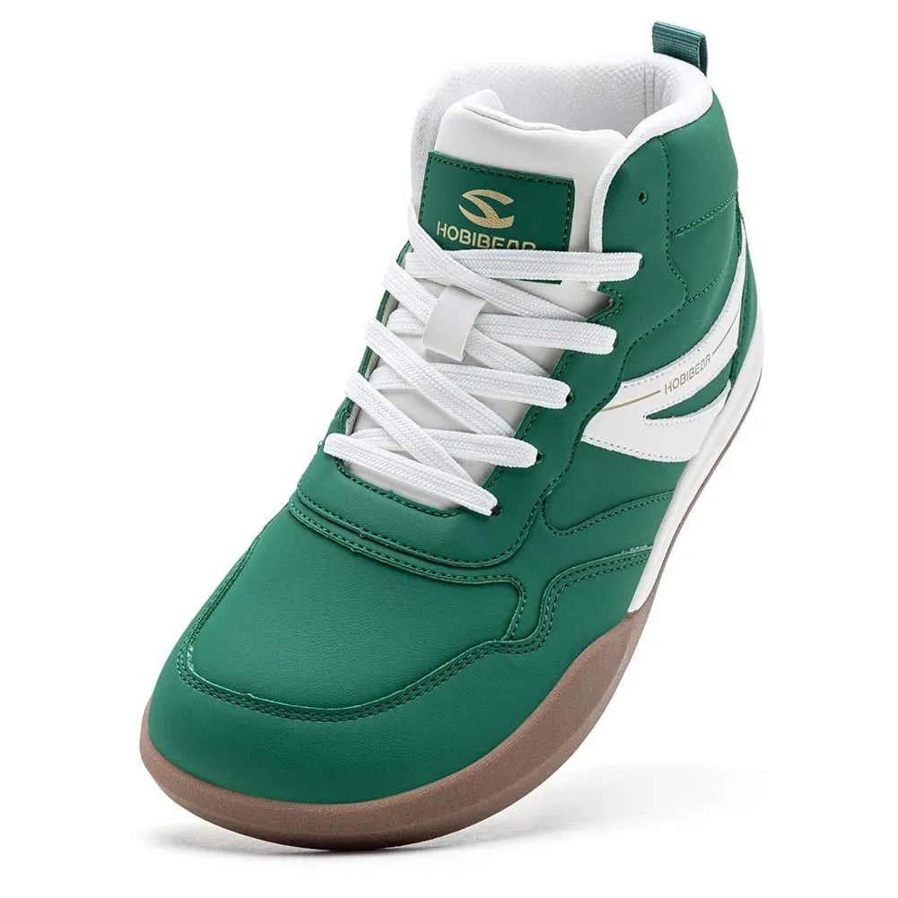 Wide Toe Box Walking Boots Unisex Artificial Leather Mid-Top Outdoor Ankle Shoe Lace Up Non-Slip Running Shoes