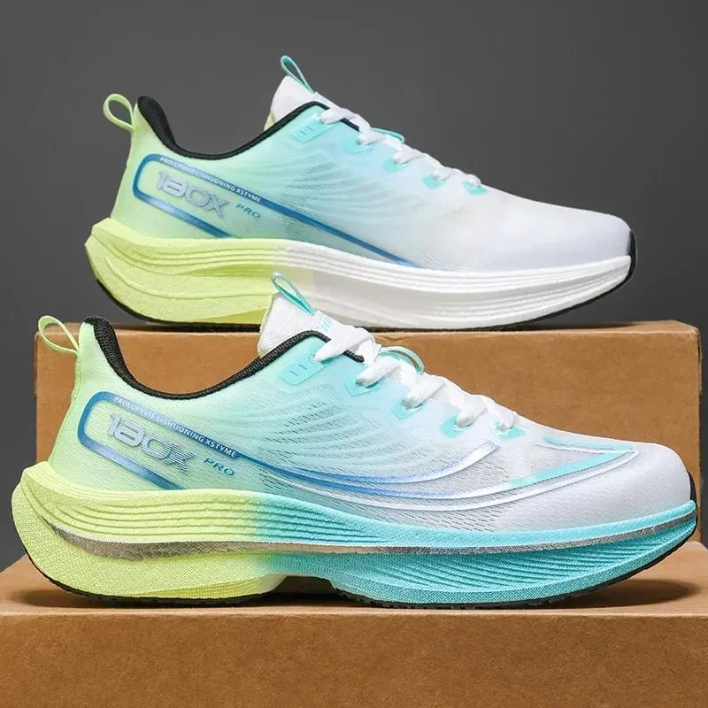 Men's Professional Running Shoes Ultra Lightweight Cushioning Sneakers Breathable Athletic Walking Sport Shoes
